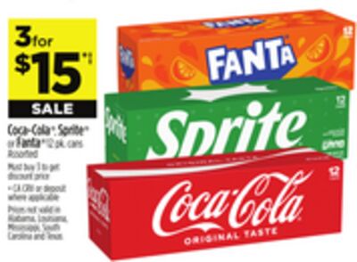 Coca-Cola® Sprite® or Fanta®