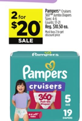 Pampers®Cruisers 360°TM Jumbo Diapers