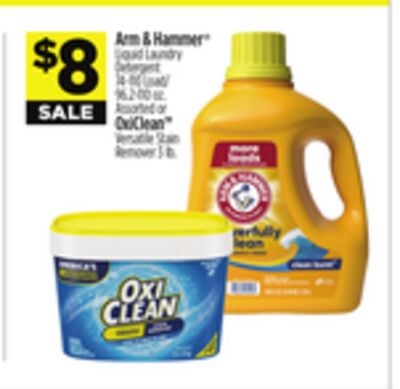 Arm & Hammer™ Liquid Laundry Detergent Oxiclean™ Versatile Stain Remover