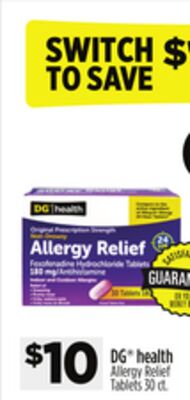 DG® health Allergy Relief Tablets