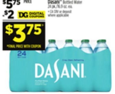 Dasani Bottled Water