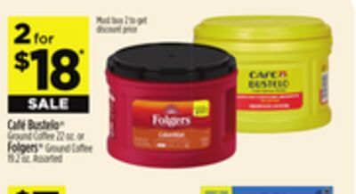 Café Bustelo® Ground Coffee or Folgers® Ground Coffee