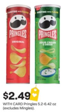 Pringles 5.2-6.42 oz (excludes Mingles)