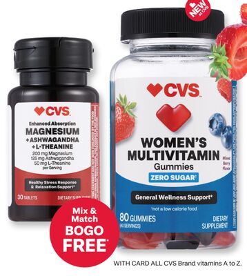 ALL CVS Brand vitamins A to Z