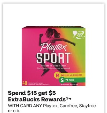 ANY Playtex, Carefree, Stayfree o.b.