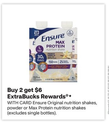 Ensure Original nutrition shakes, powder or Max Protein nutrition shakes (excludes single bottles)