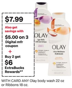 ANY Olay body wash 22 oz or Ribbons 18 oz