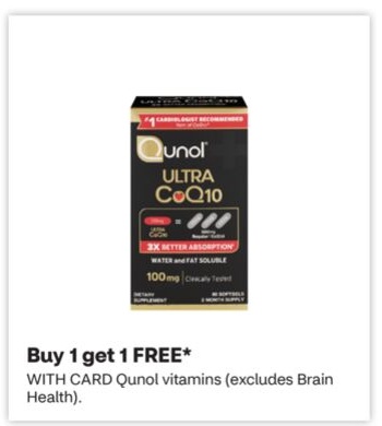 Qunol vitamins (excludes Brain Health).