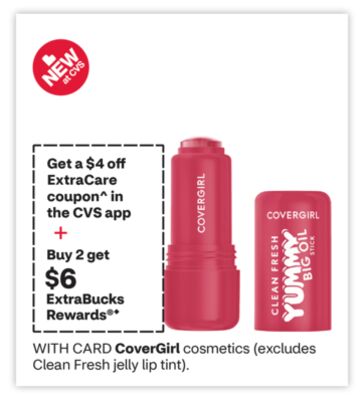 CoverGirl cosmetics (excludes Clean Fresh jelly lip tint).