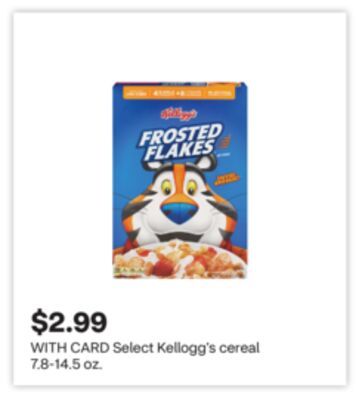 Select Kellogg's cereal 7.8-14.5 oz.