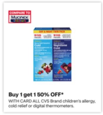 ALL CVS Brand children's allergy, cold relief or digital thermometers