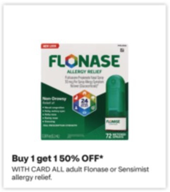 ALL adult Flonase or Sensimist allergy relief