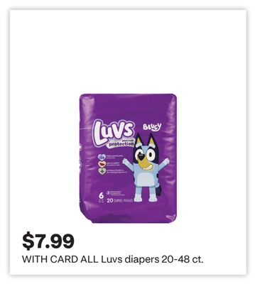 ALL Luvs diapers 20-48 ct