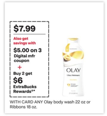 ANY Olay body wash 22 oz or Ribbons 18 oz.