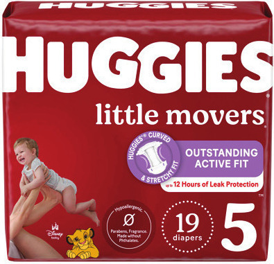 Huggies Little Movers Diapers Sizes 4-7, M-22 ct. Pull-Ups Sizes 2T-6T, 14-23 ct. or Goodnites Sizes S-XL, 9-14 ct.