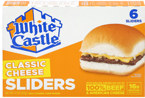 White Castle Classic Cheese Sliders - 6 ct Frozen
