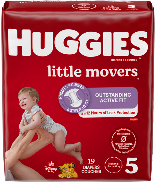 Huggies Little Movers Size 5 Baby Diapers 27+ lb