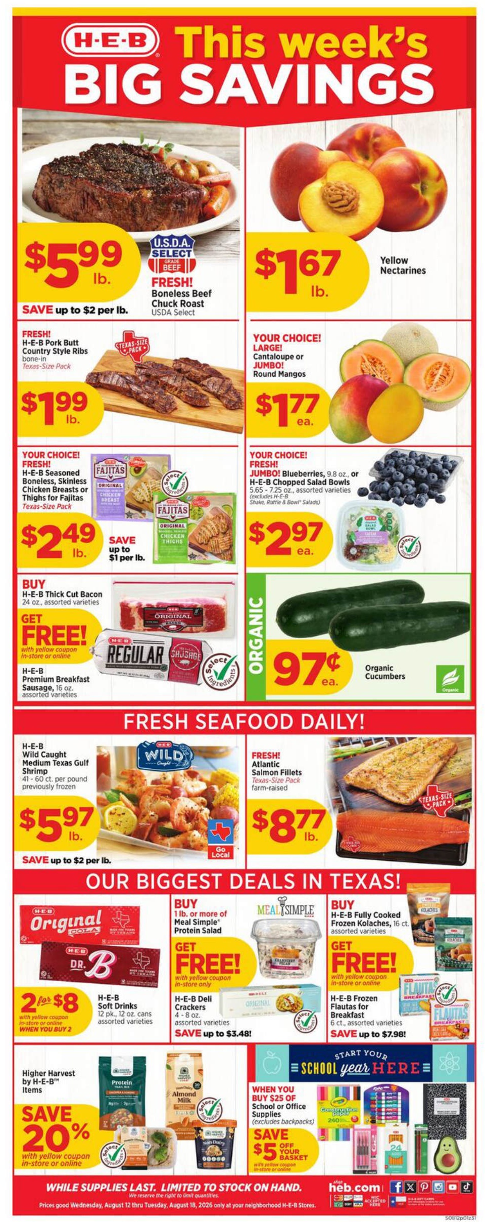 HEB Weekly Ad Page 1