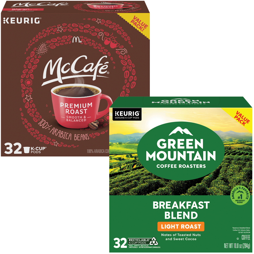 Green Mountain, McCafé or Donut Shop K-Cups
