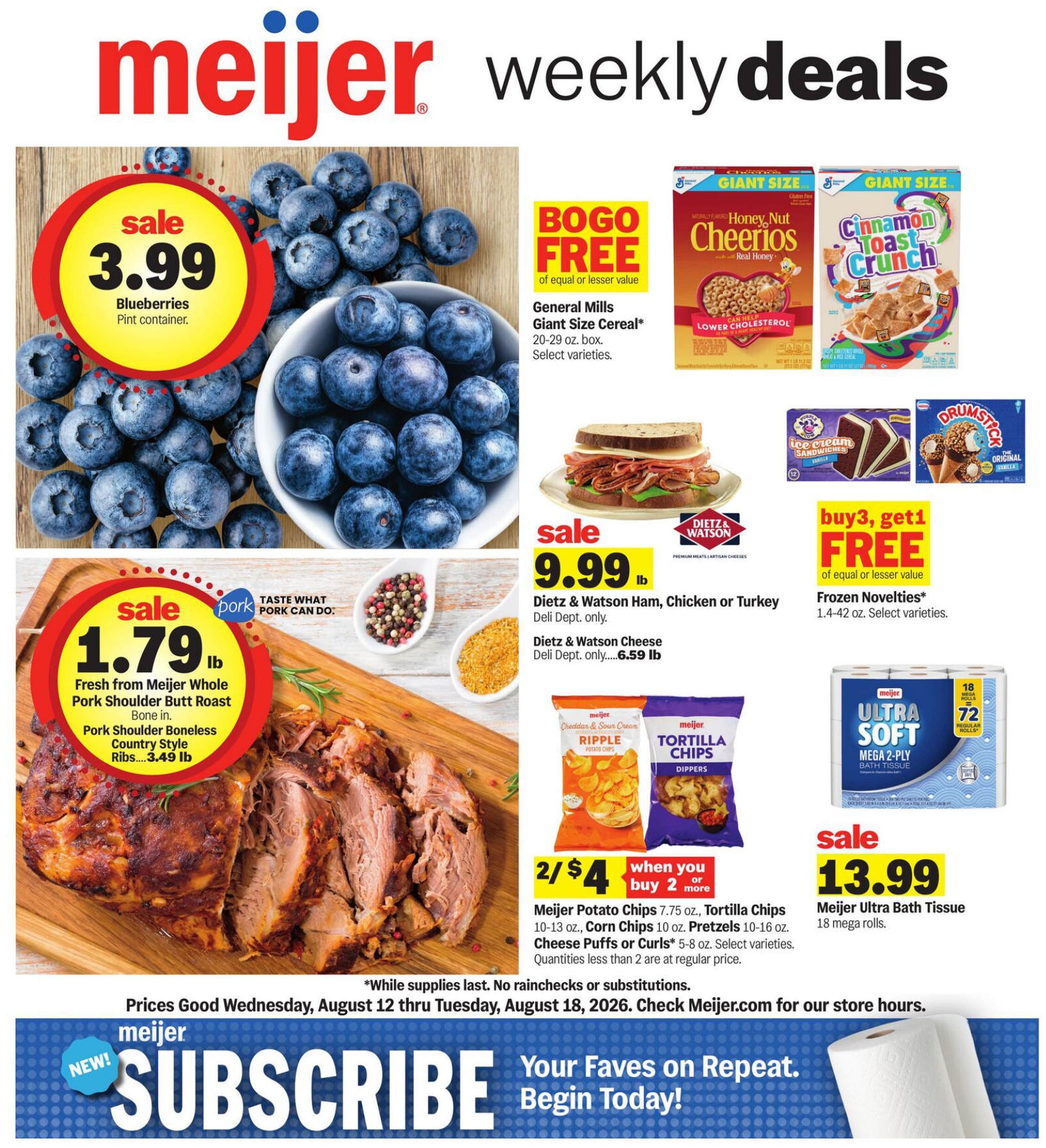 Meijer Weekly Ad Page 1