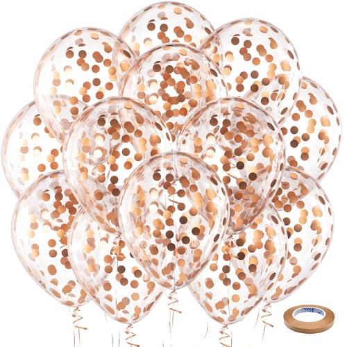 Rose Gold Confetti Balloons