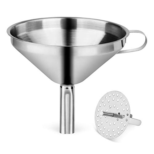 Stainless Steel Funnel with Strainer