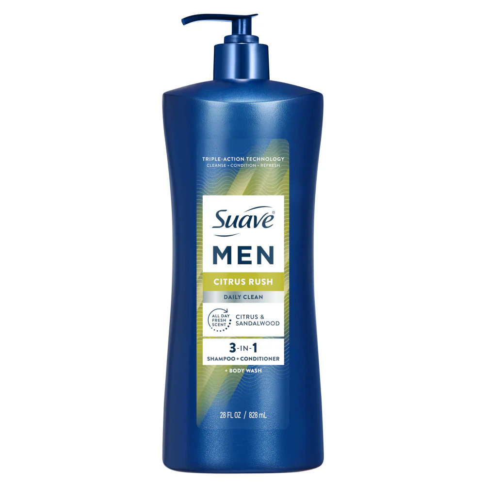 Suave Men Shampoo, Conditioner, and Body Wash