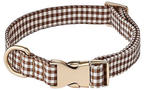 Boots & Barkley gingham dog collar