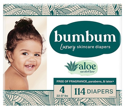 bumbum 114-ct. luxury skincare diapers