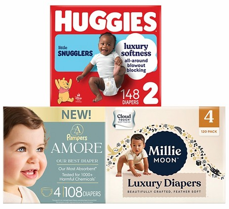 Select diapers, training pants & wipes