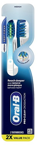 Oral-B Pro-Clean CrossAction 2-ct. toothbrushes