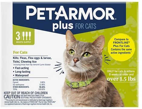 PetArmor Plus 3-month flea & tick treatment for cats