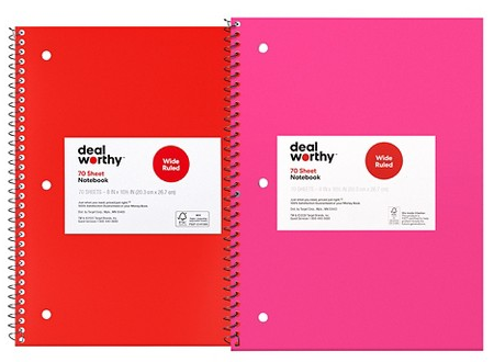 Dealworthy spiral notebook