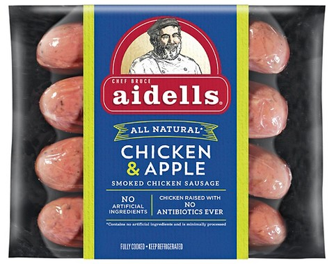 Select Aidells chicken or pork sausage