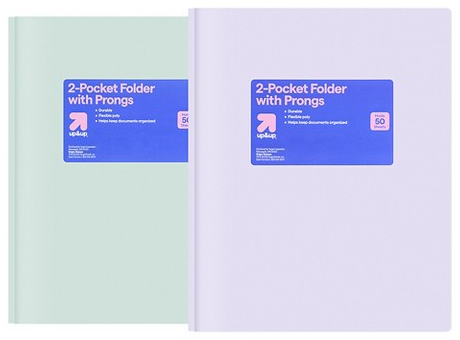 up&up 2-pocket pronged folder