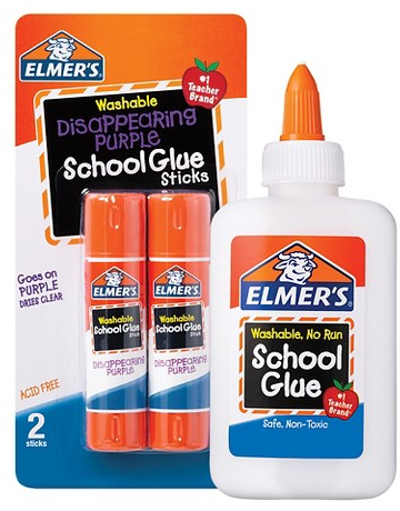 Elmer’s 4-oz. school glue or 2-ct. glue sticks