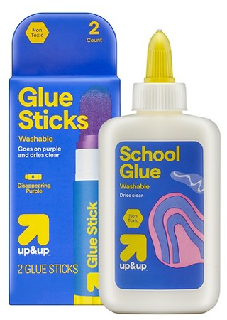 up&up™ 4-oz. school glue or 2-ct. glue sticks