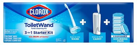 Clorox ToiletWand disposable toilet cleaning system with 6 refill pads
