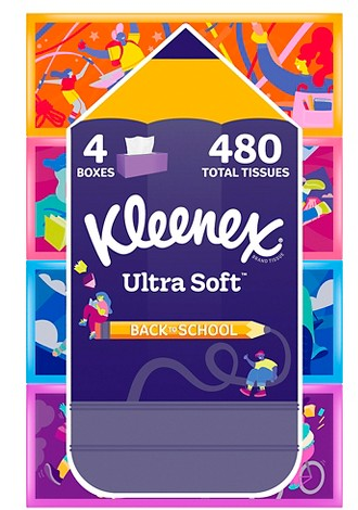 Kleenex 4-pk. 120-ct. Ultra Soft facial tissue