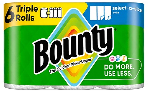 Bounty 6 Triple Rolls Select-A-Size paper towels
