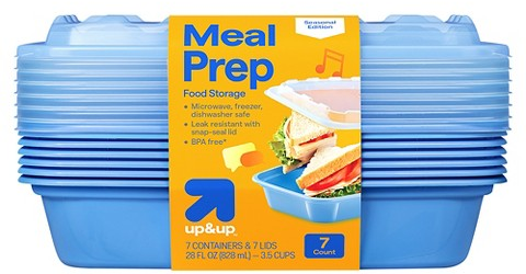up&up 7-pk. meal prep food storage containers