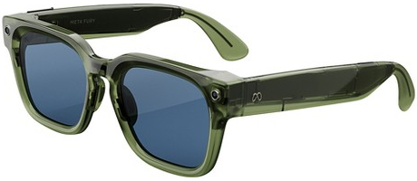 Meta Fury Racing Green, Light Blue Atlantic Lenses | Smart AI glasses