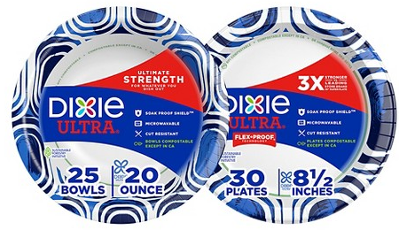Dixie Ultra 30-ct. paper plates & 25-ct. paper bowls