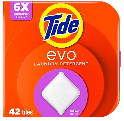 Tide EVO Spring Blast 42-ct. laundry detergent tiles