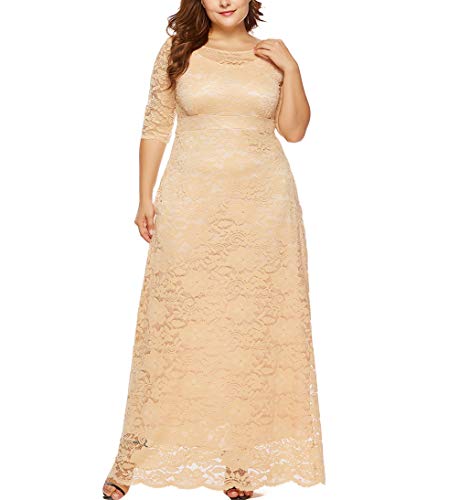 Women's Floral Lace Maxi Dress