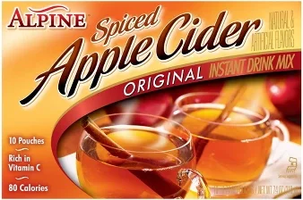 Alpine Spiced Cider Instant Drink Mix Original Apple Flavor - 10ct