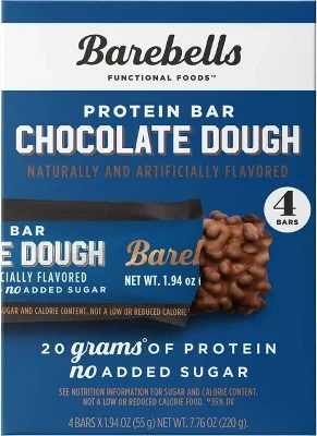 Barebells Nutrition Bars - Chocolate Dough - 4pk: 20g Protein, Chewy Texture, Ready to Eat