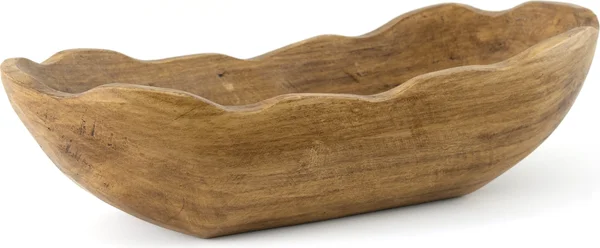 Better Homes & Gardens Decorative Dough Bowl, Carved Wood, Mid-Tone Brown, Indoor