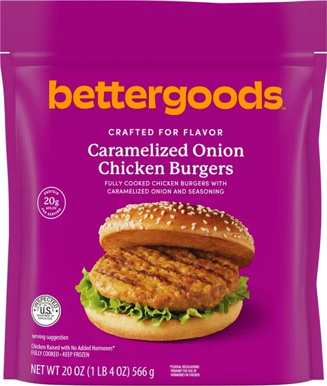 bettergoods Caramelized Onion Chicken Burgers