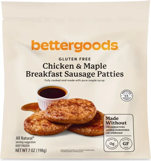 bettergoods Gluten Free Maple Chicken Sausage Patties